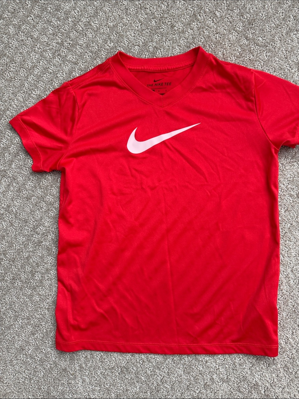 Nike Red Performance Tee with White Swoosh